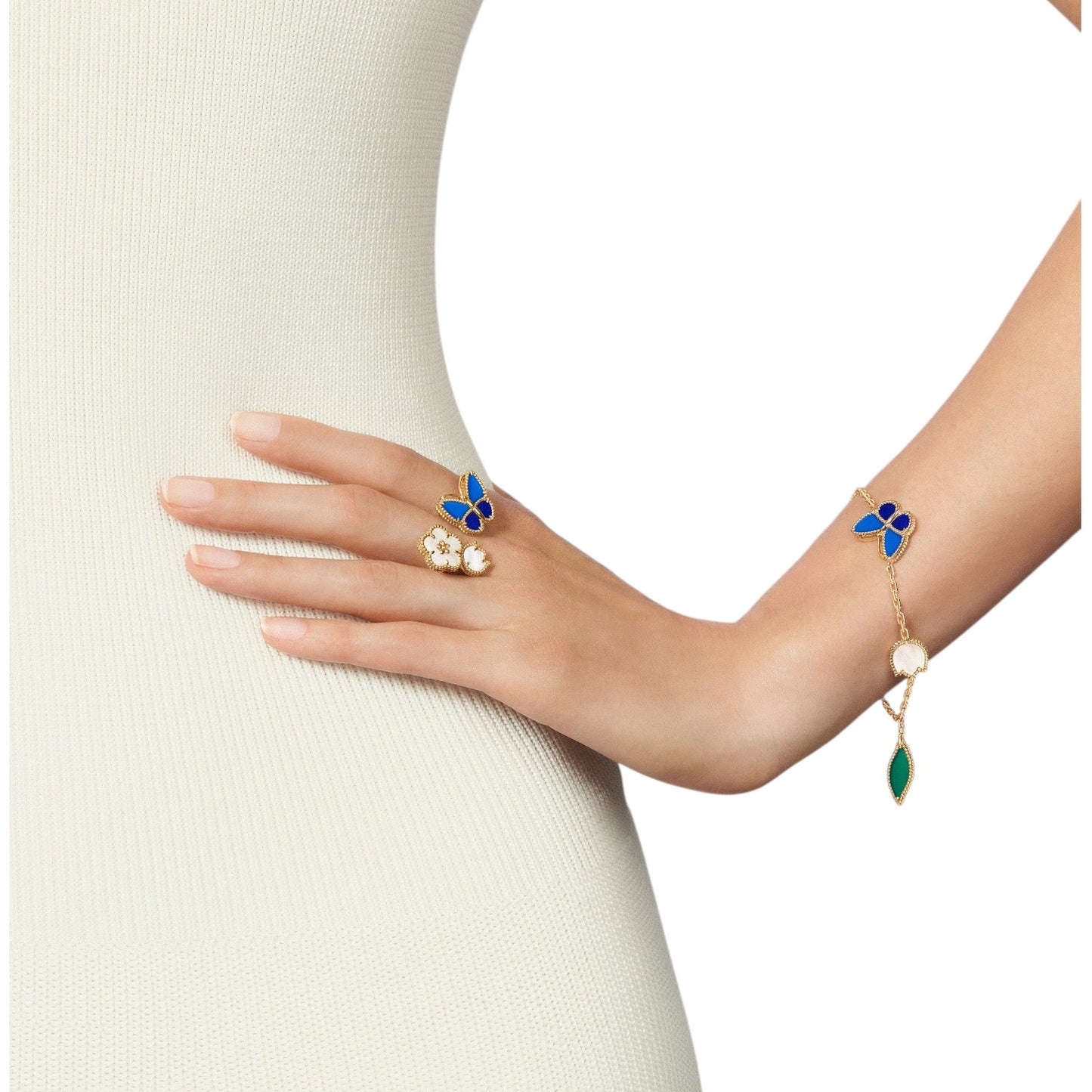 [RAFFINE] LUCKY SPRING SCHMETTERLING ARMBAND MIT 5 MOTIVEN