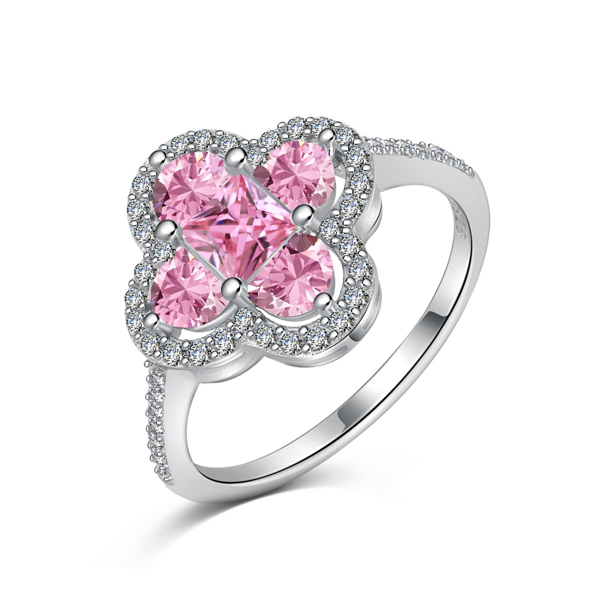 [RAFFINE]Luxurious Eternity Flower Shape Banquet Ring