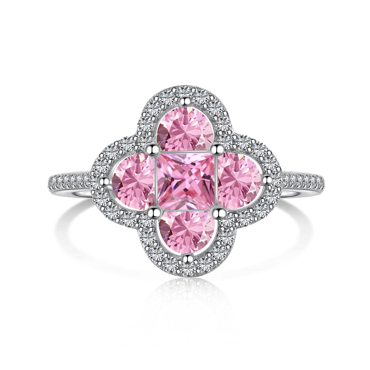 [RAFFINE]Luxurious Eternity Flower Shape Banquet Ring