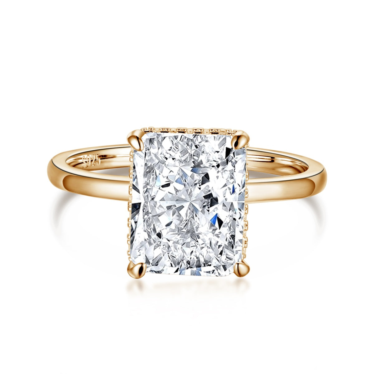 [RAFFINE]4.0 Carat Ornate Enchanting Radiand Cut Banquet Ring
