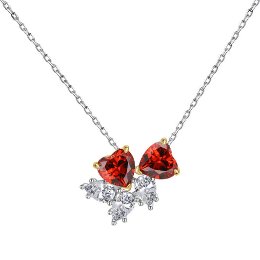 [RAFFINE]Delicado collar de corazón rojo