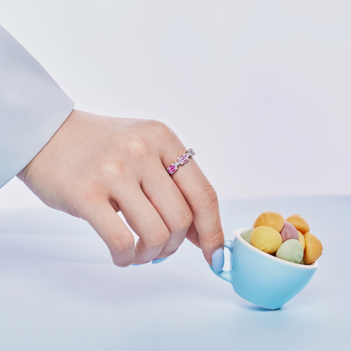[RAFFINE]Unique Colorful Emerald Cut Party Ring