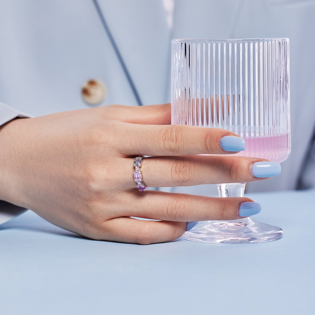 [RAFFINE]Unique Colorful Emerald Cut Party Ring