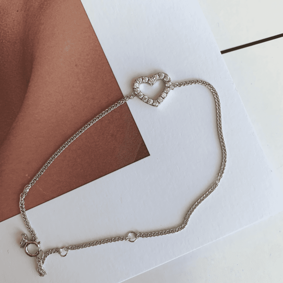 [RAFFINE]Pulsera de enamorados con forma de corazón