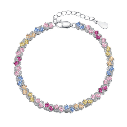 [RAFFINE]Ornate Colorful Flower Shape Party Bracelet