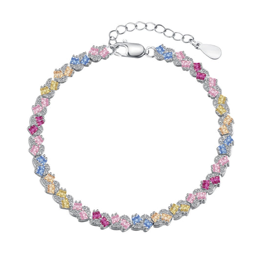 [RAFFINE]Ornate Colorful Flower Shape Party Bracelet