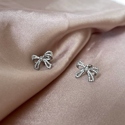 [RAFFINE]Pendientes con forma de lazo delicado