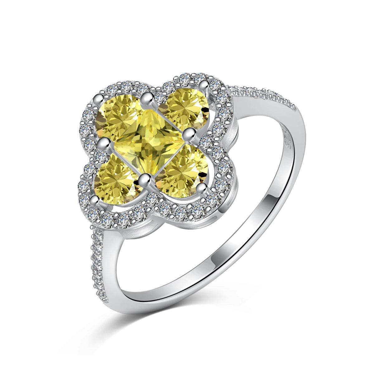 [RAFFINE]Luxurious Eternity Flower Shape Banquet Ring