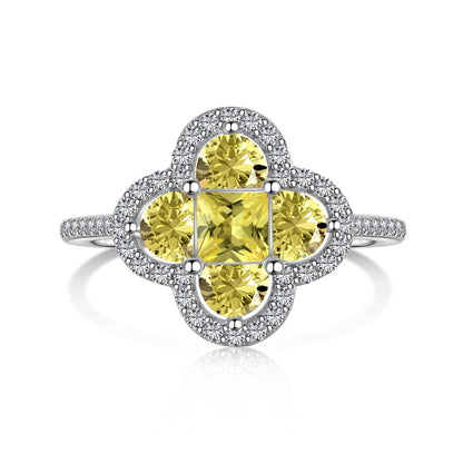 [RAFFINE]Luxurious Eternity Flower Shape Banquet Ring
