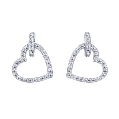 [RAFFINE]Pendientes delicados con forma de corazón