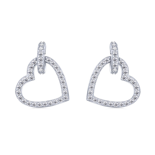 [RAFFINE]Pendientes delicados con forma de corazón