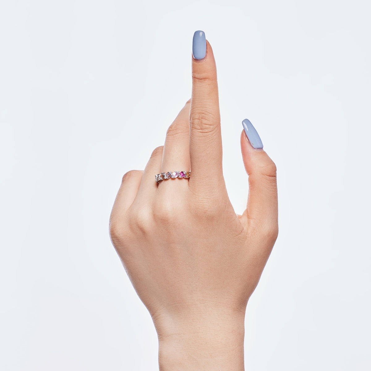 [RAFFINE]Delicate Vibrant Emerald Cut Daily Ring