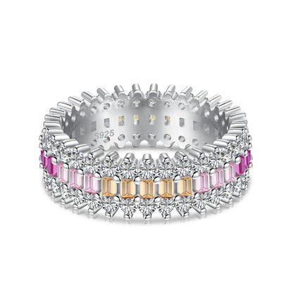 [RAFFINE]Ornate Colorful Radiant Cut Daily Ring