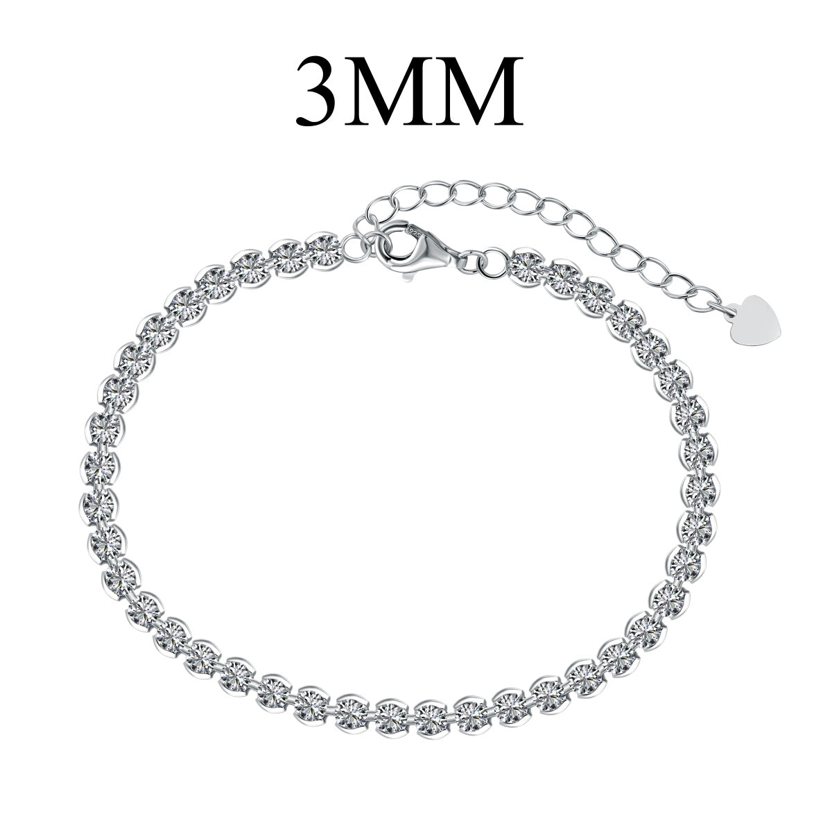 [RAFFINE]Ornate  Sparkling Round Cut Daily Bracelet