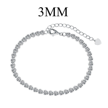 [RAFFINE]Ornate  Sparkling Round Cut Daily Bracelet