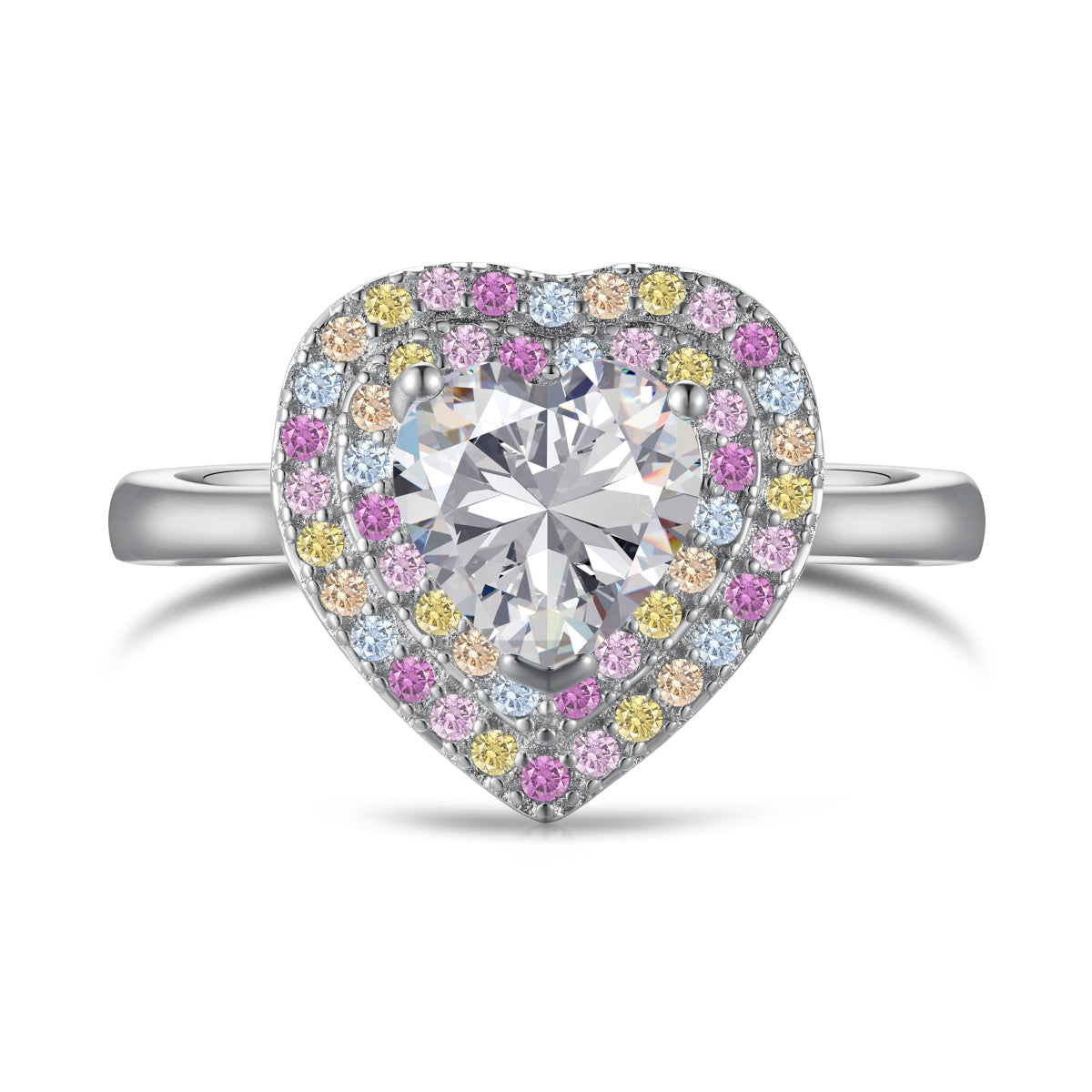 [RAFFINE]Delicate Ebullient Heart Shape Wedding Ring
