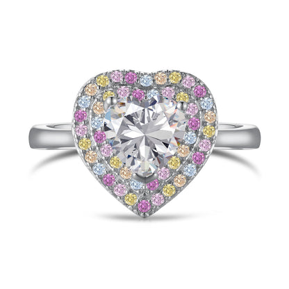 [RAFFINE]Delicate Ebullient Heart Shape Wedding Ring