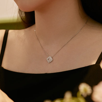 [RAFFINE]Collar brillante de corte Asscher