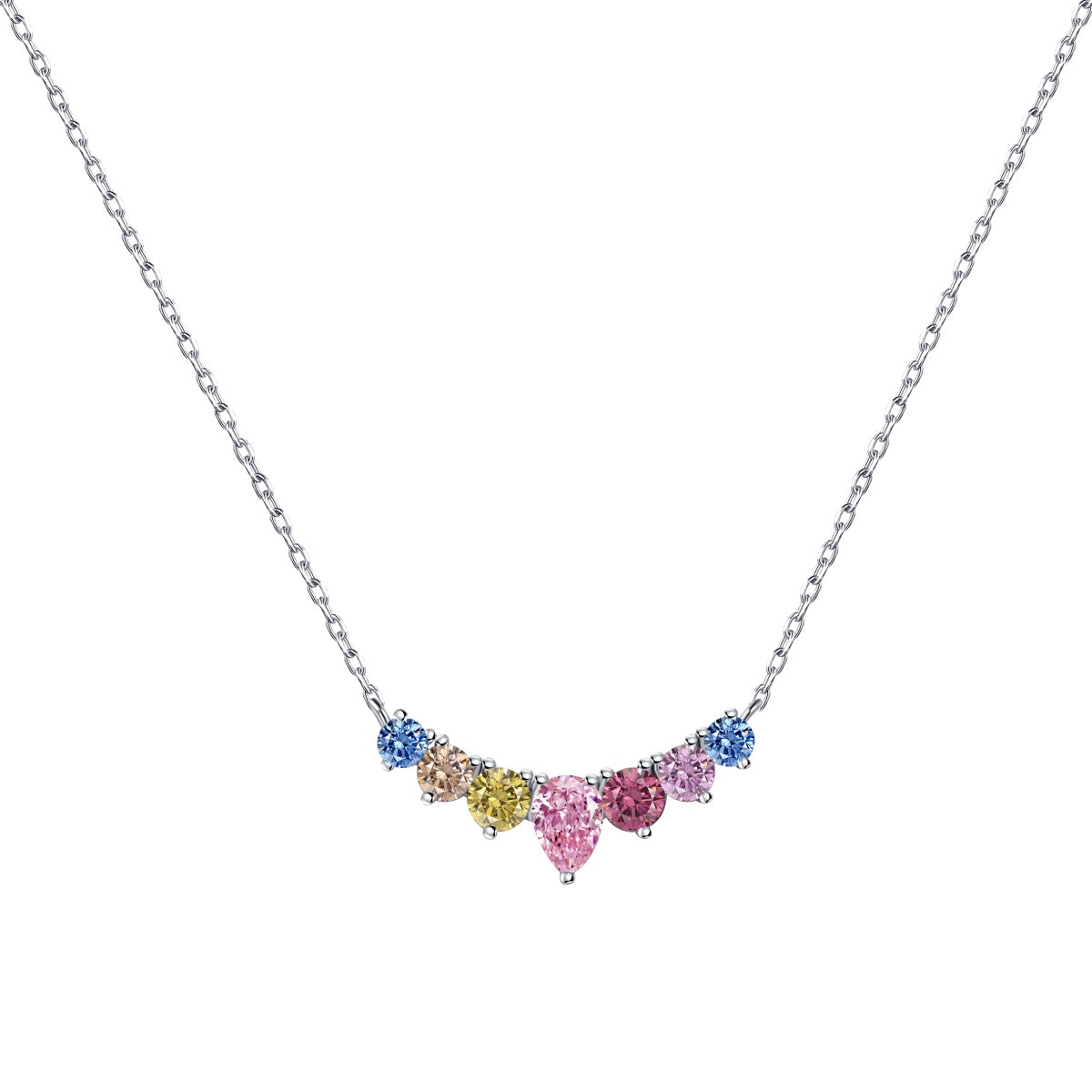 [RAFFINE]Dainty Colorful Heart Necklace
