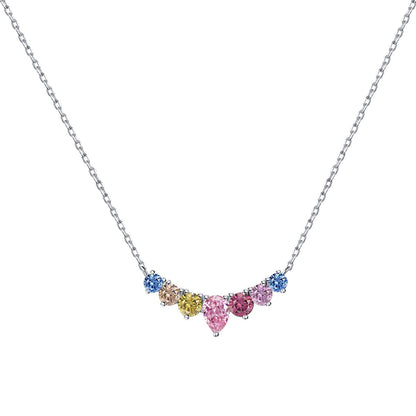 [RAFFINE]Dainty Colorful Heart Necklace