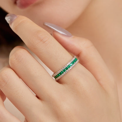 [RAFFINE]Delicate Colorful Round Cut Daily Ring