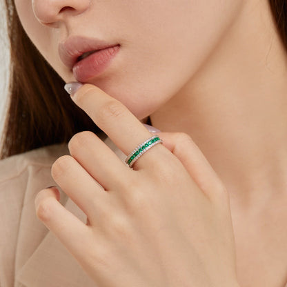[RAFFINE]Delicate Colorful Round Cut Daily Ring