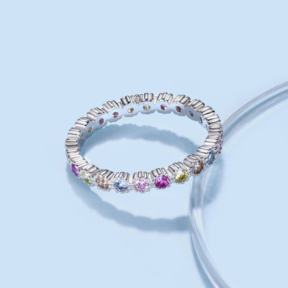 [RAFFINE]Exquisite Colorful Round Cut Party Ring