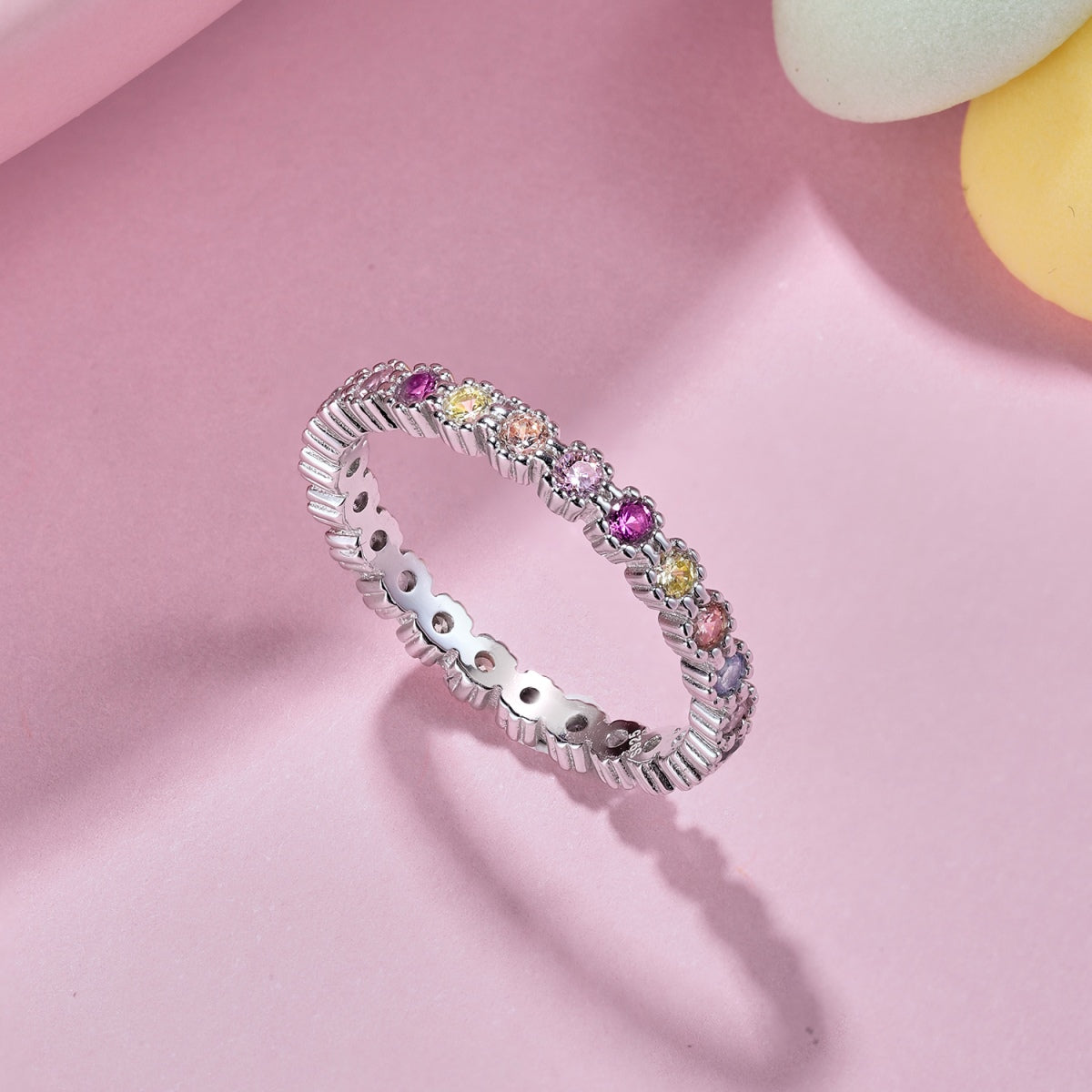 [RAFFINE]Exquisite Colorful Round Cut Party Ring