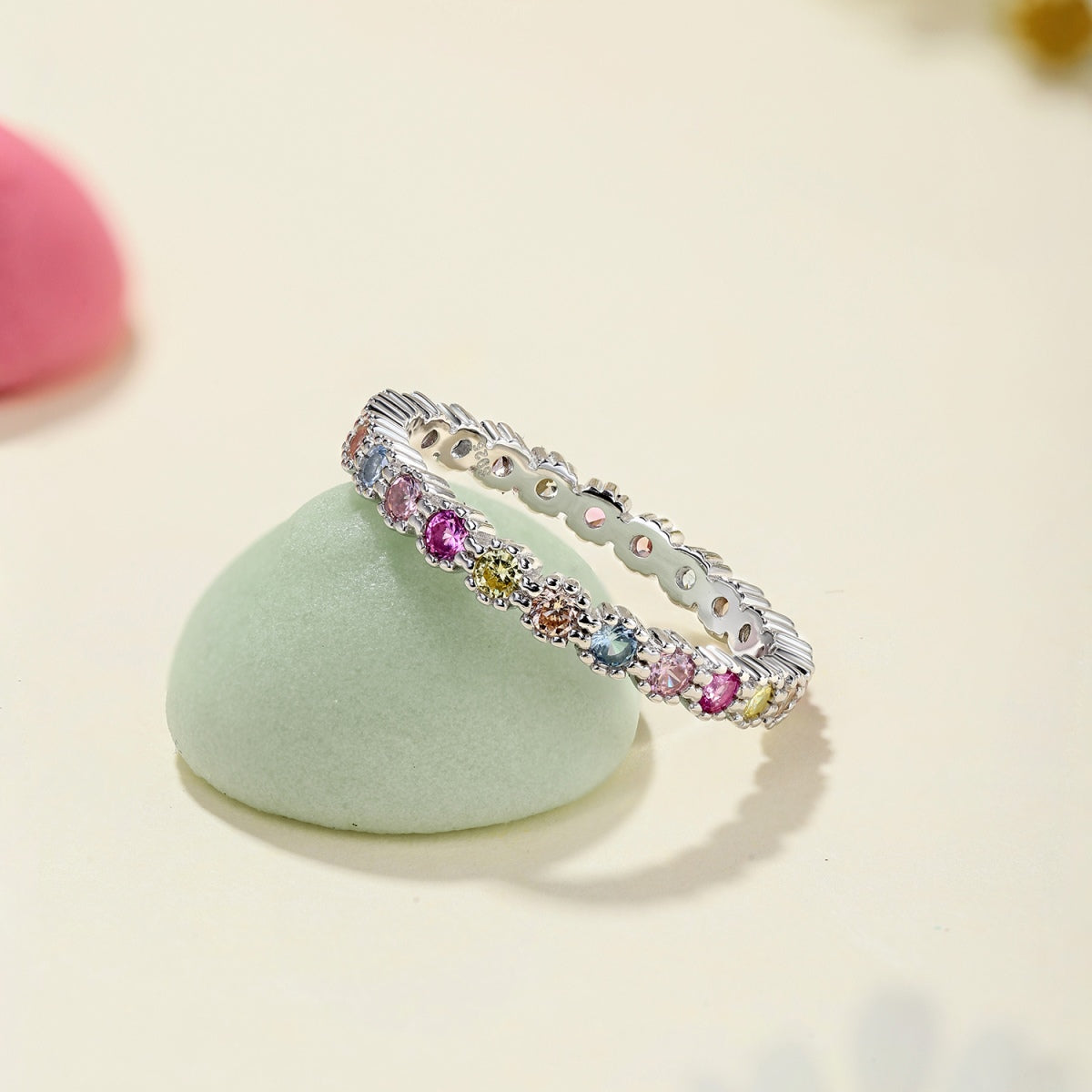 [RAFFINE]Exquisite Colorful Round Cut Party Ring
