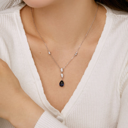 [RAFFINE]Collar deslumbrante con corte de pera
