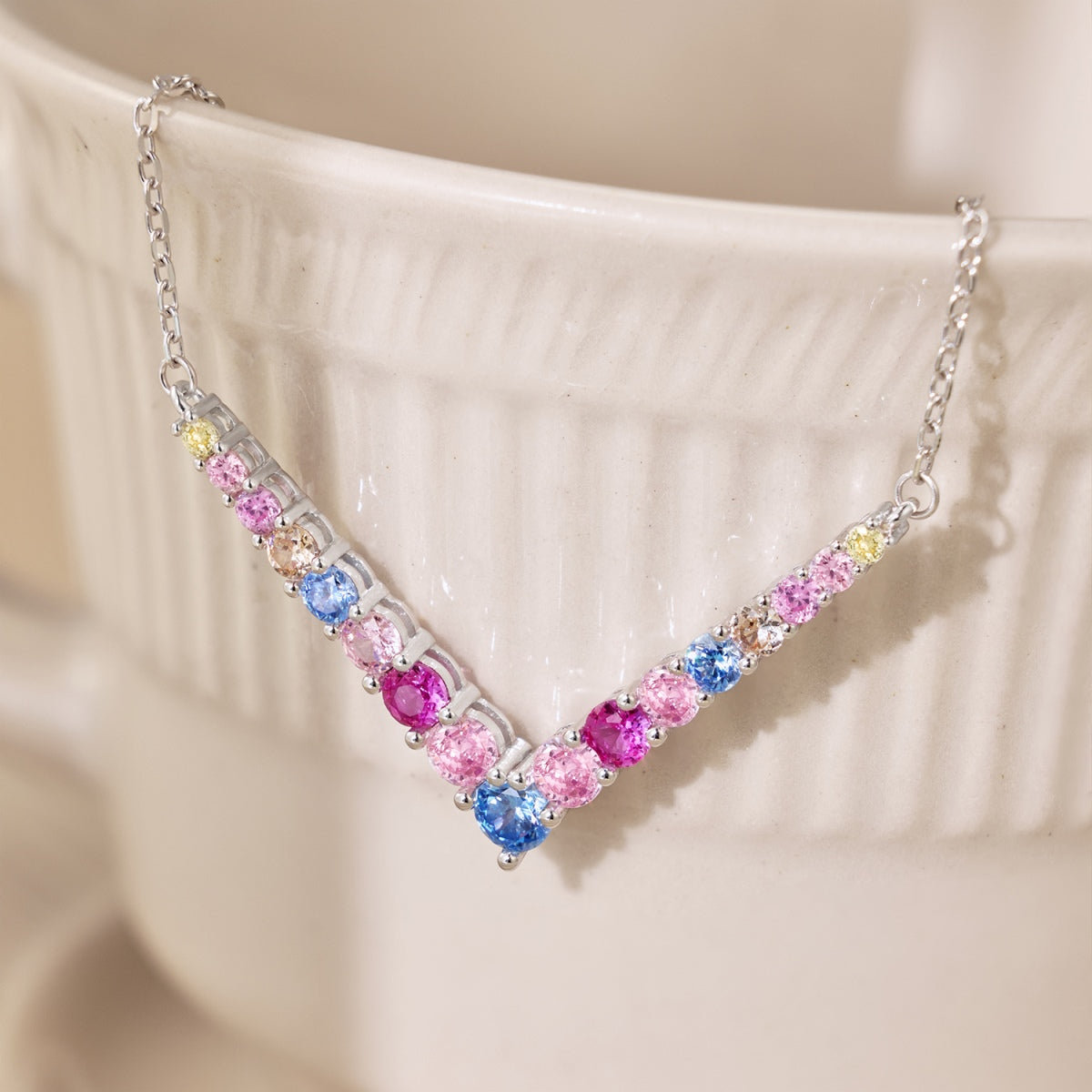 [RAFFINE]Ornate Round Cut Necklace