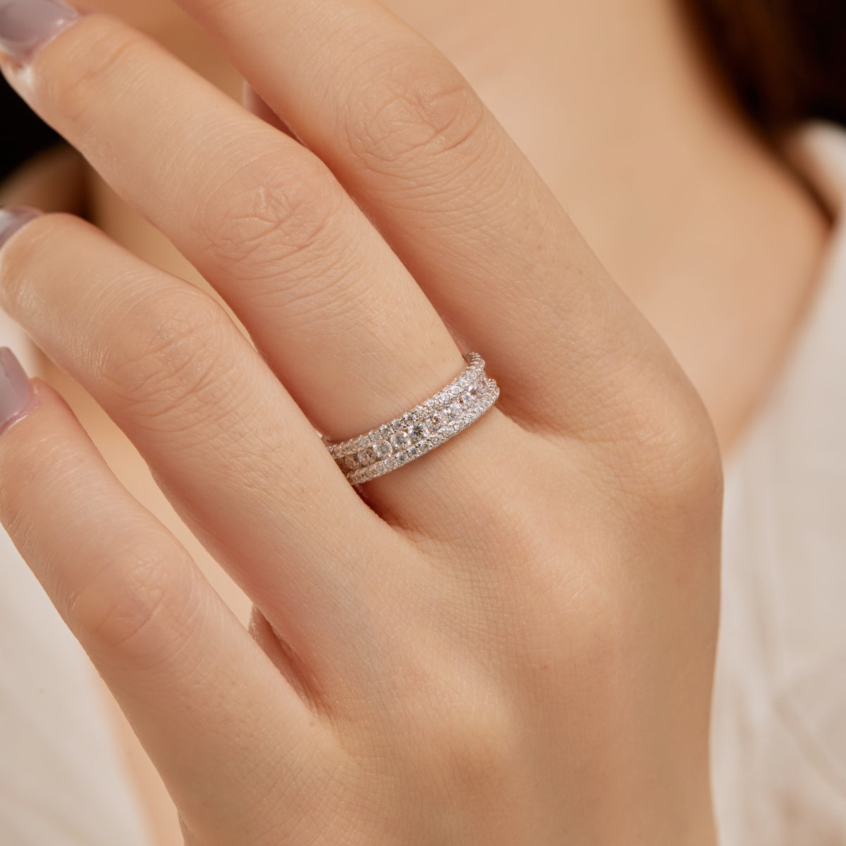 [RAFFINE]Delicate Colorful Round Cut Daily Ring