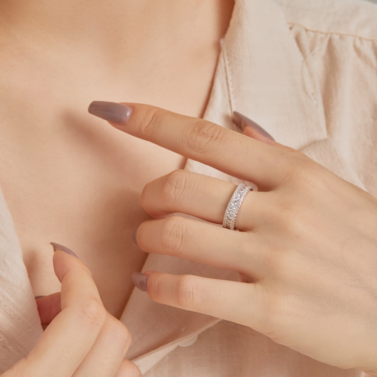 [RAFFINE]Delicate Colorful Round Cut Daily Ring