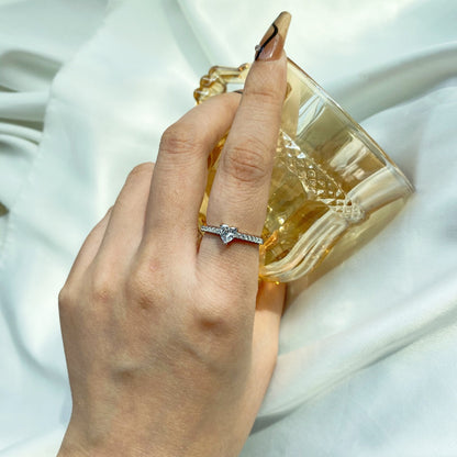 [RAFFINE]0.5 Carat CaratEternity Charming Heart Shape Lover Ring