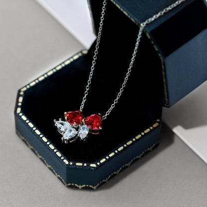 [RAFFINE]Delicado collar de corazón rojo