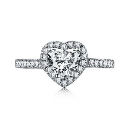 [RAFFINE]Eternity Splashy Romantic Heart Shape Lover Ring