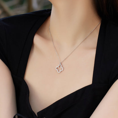 [RAFFINE]Collar exquisito con diseño hueco de trébol de cuatro hojas
