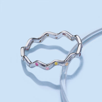 [RAFFINE]Ornate Vibrant Round Cut Daily Ring