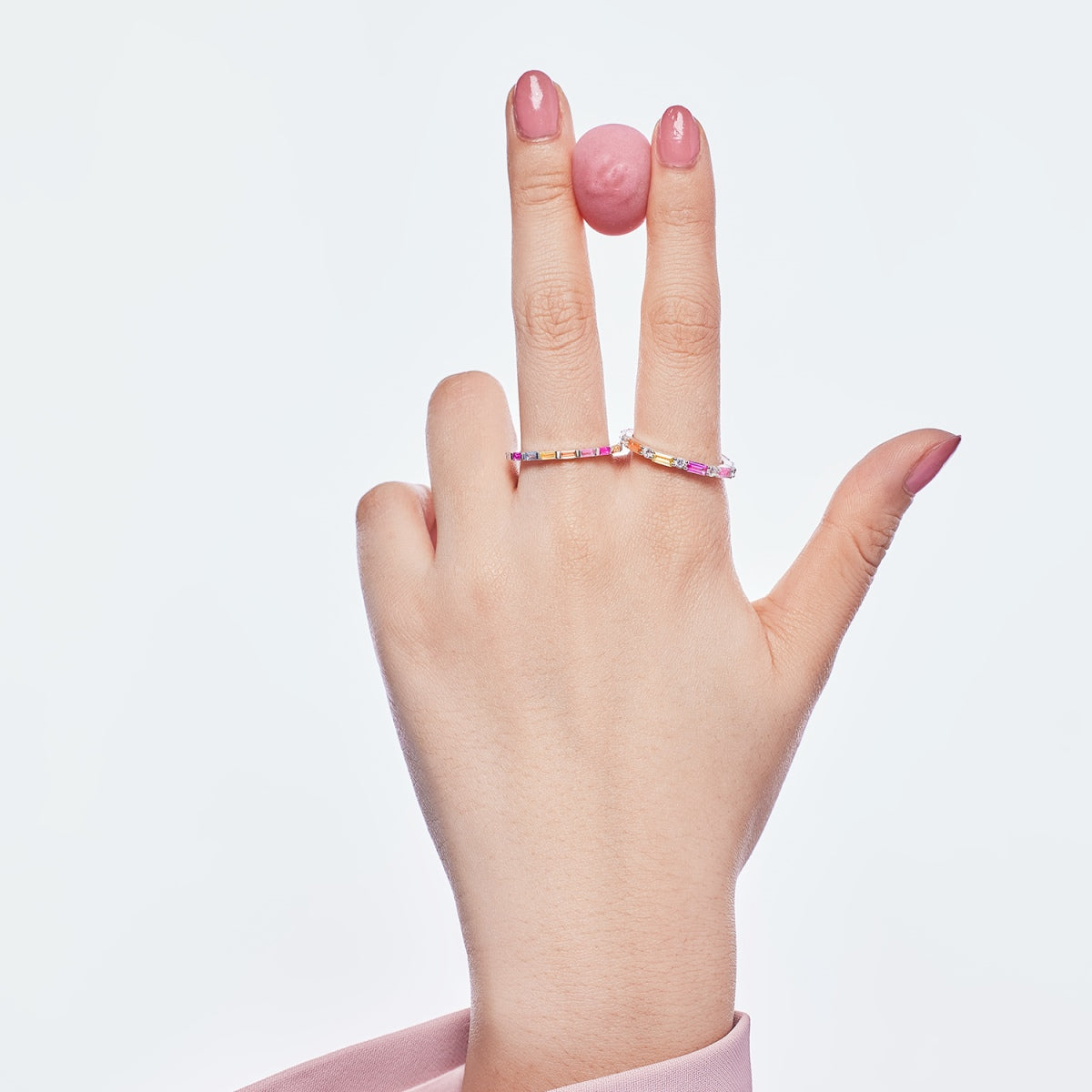 [RAFFINE]Exquisite Multicolored Emerald Cut Daily Ring