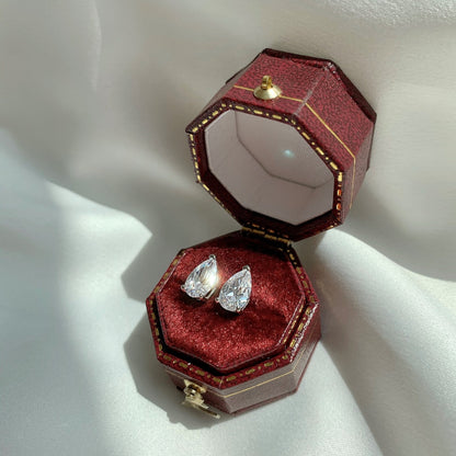 [RAFFINE]Pendientes con forma de gota de agua adornada