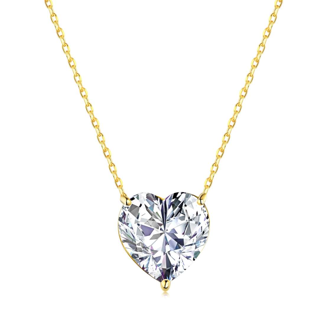 [RAFFINE]6.0 carat Radiant Heart Shape Necklace
