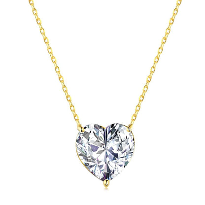 [RAFFINE]6.0 carat Radiant Heart Shape Necklace