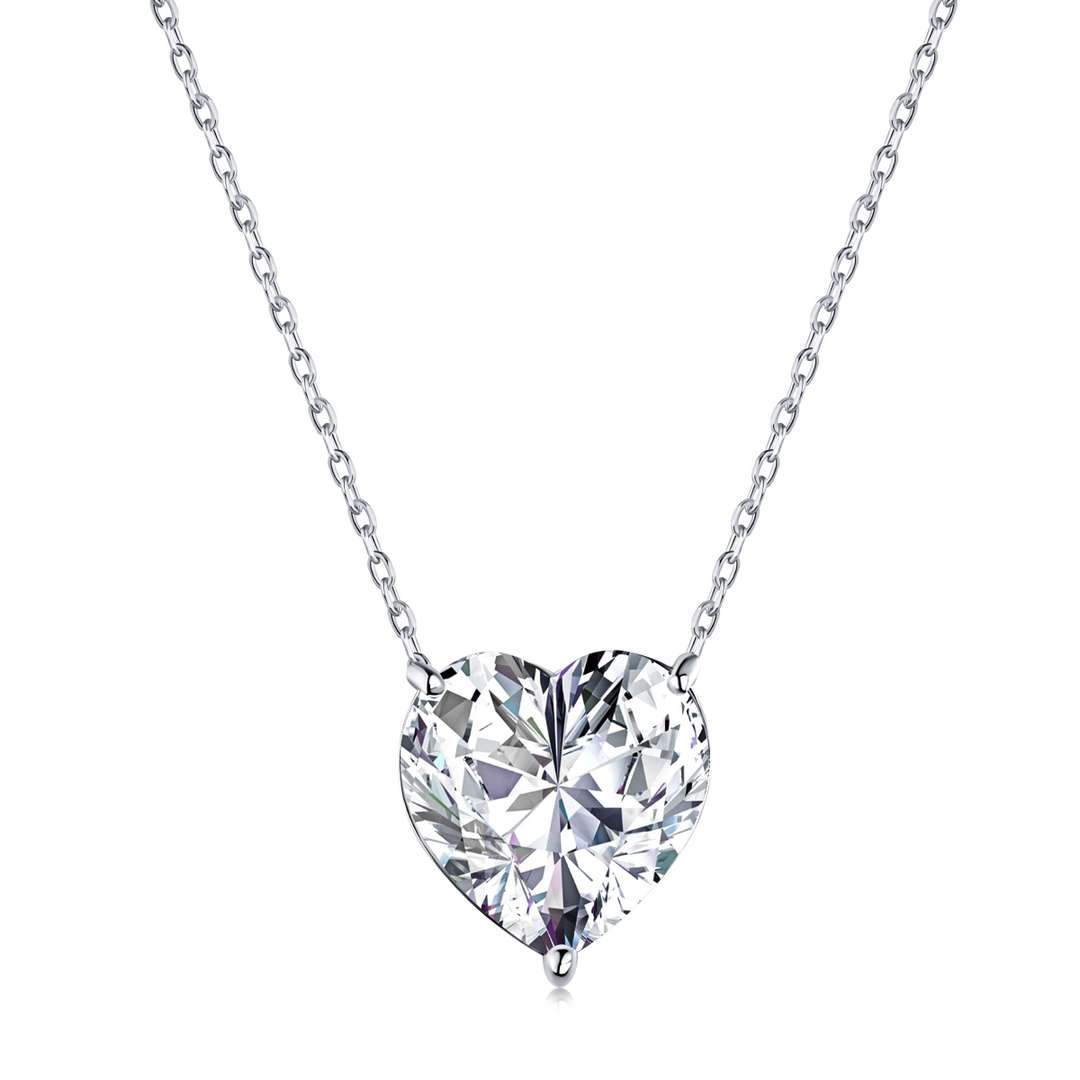 [RAFFINE]6.0 carat Radiant Heart Shape Necklace