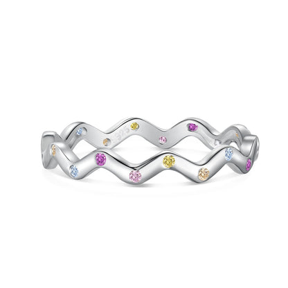 [RAFFINE]Ornate Vibrant Round Cut Daily Ring