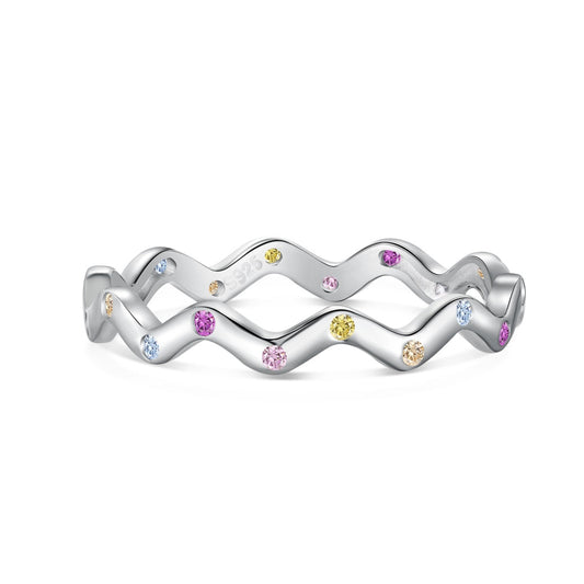 [RAFFINE]Ornate Vibrant Round Cut Daily Ring