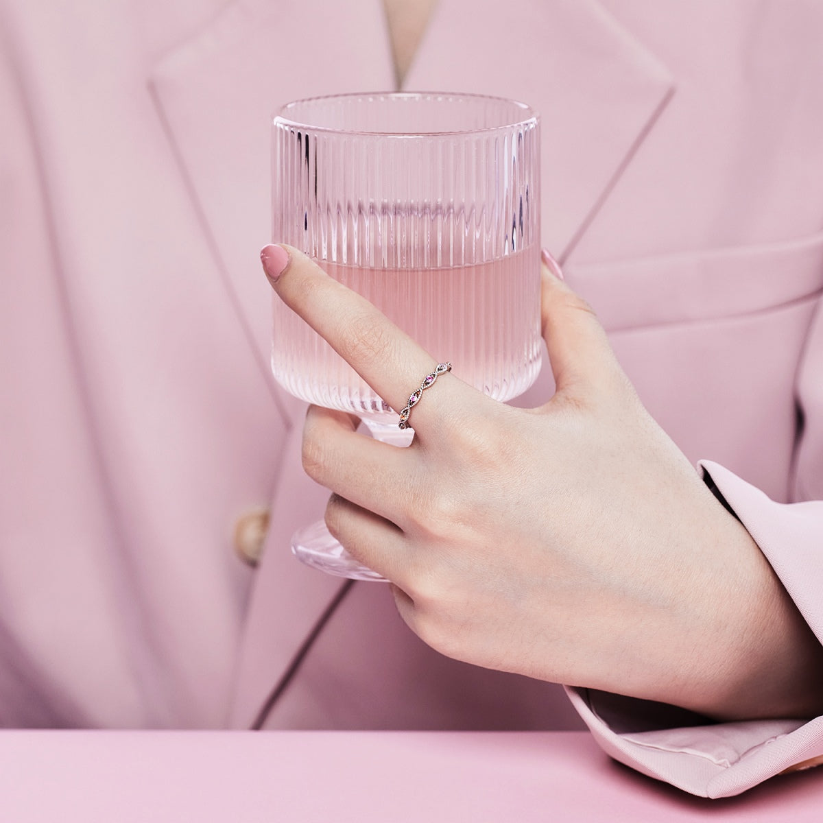 [RAFFINE]Elegant Energetic Round Cut Daily Ring