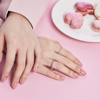 [RAFFINE]Elegant Energetic Round Cut Daily Ring
