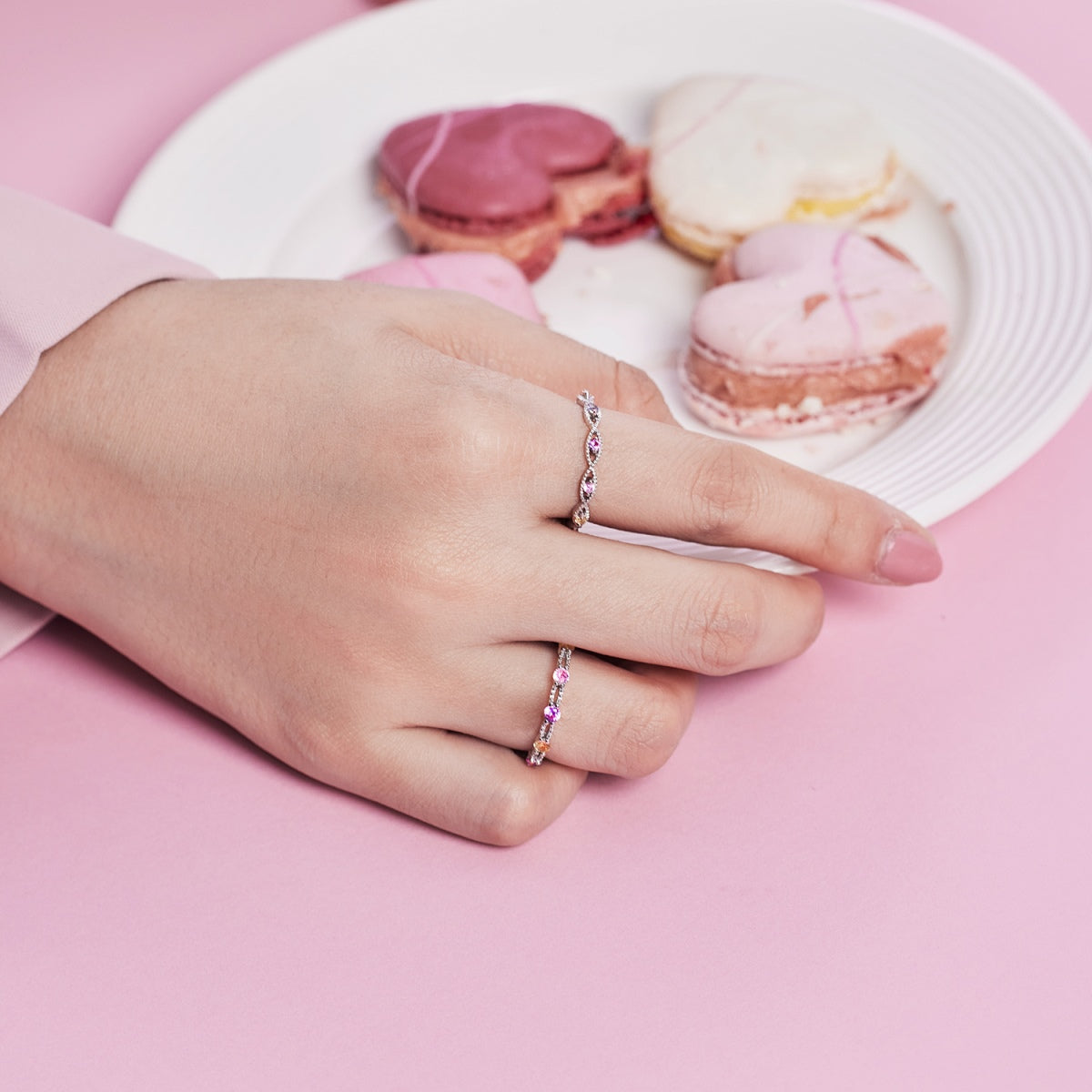 [RAFFINE]Elegant Energetic Round Cut Daily Ring