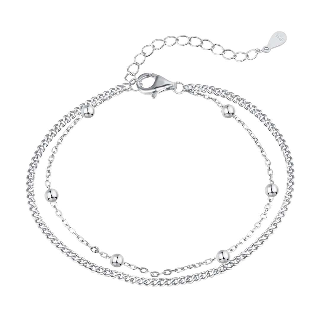 [RAFFINE]Pulsera delicada de cuentas de doble capa