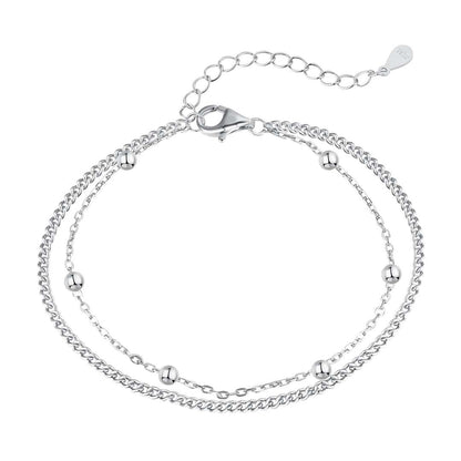 [RAFFINE]Pulsera delicada de cuentas de doble capa